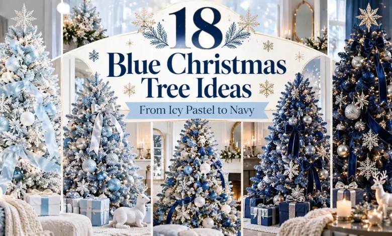 18 Blue Christmas Tree Ideas: From Icy Pastel to Navy