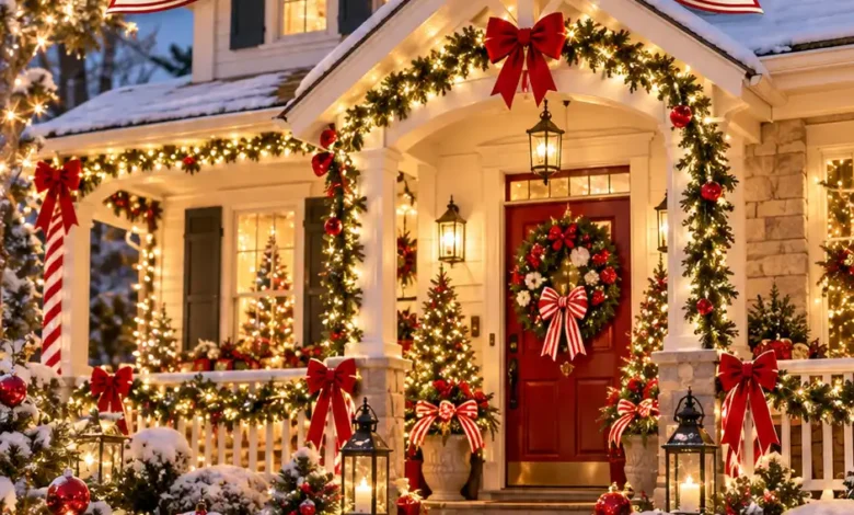 19 Candy Cane Lane Outdoor Christmas Decor Ideas for a Storybook Front Yard 19 Candy Cane Lane Outdoor Christmas Decor Ideas for a Storybook Front Yard