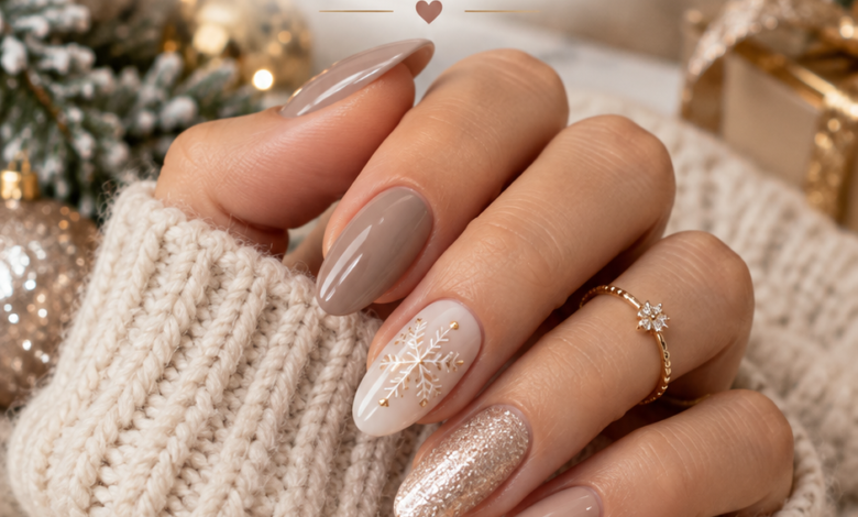 19 Neutral December Nail Ideas That Go With Every Holiday Outfit