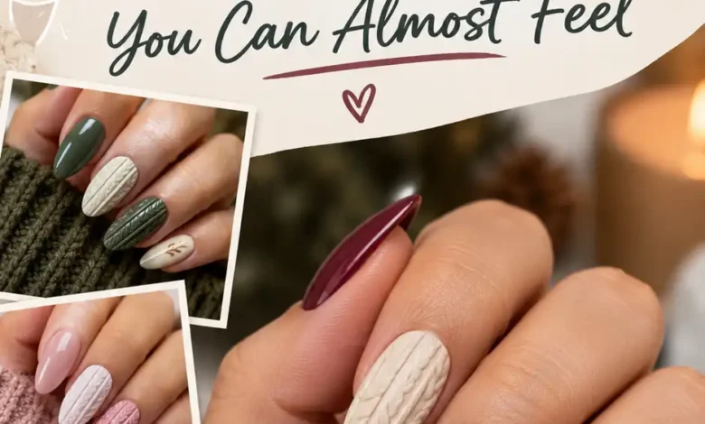 19 November Nail Designs With Sweater Textures You Can Almost Feel