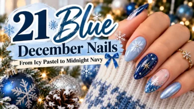 21 Blue December Nails From Icy Pastel to Midnight Navy