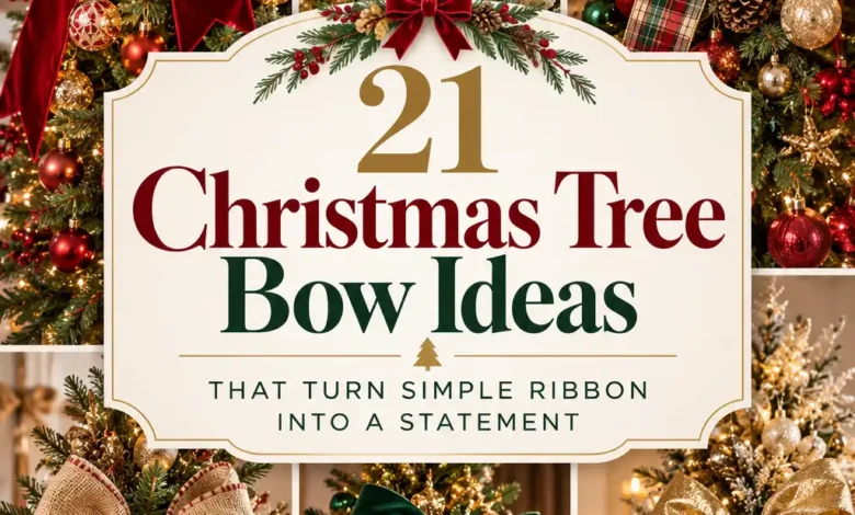 21 Christmas Tree Bow Ideas That Turn Simple Ribbon Into a Statement