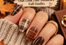 21 Plaid November Nail Ideas That Look Like Miniature Fall Outfits