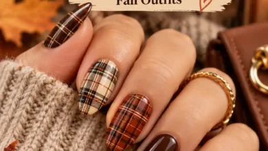 21 Plaid November Nail Ideas That Look Like Miniature Fall Outfits