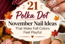 21 Polka Dot November Nail Ideas That Make Fall Colors Feel Playful