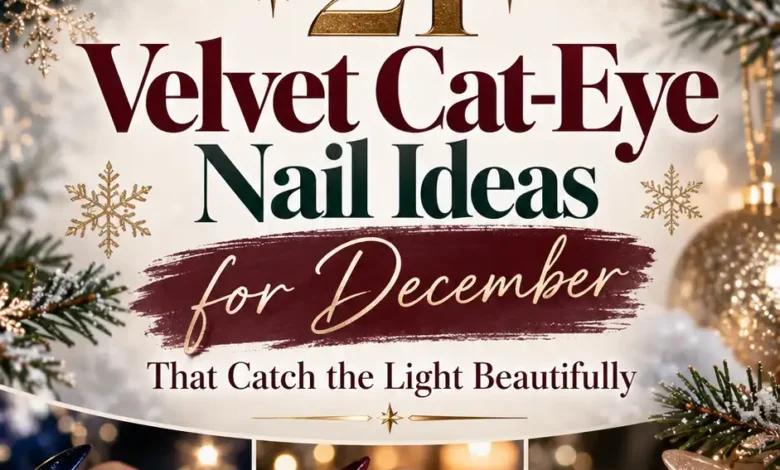 21 Velvet Cat-Eye Nail Ideas for December That Catch the Light Beautifully