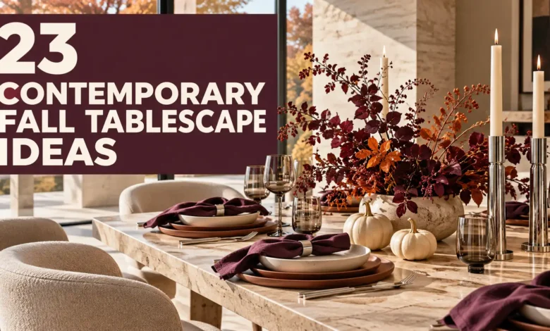 23 Contemporary Fall Tablescape Ideas
