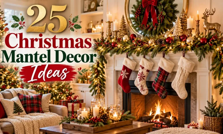 25 Christmas Mantel Decor Ideas 25 Christmas Mantel Decor Ideas