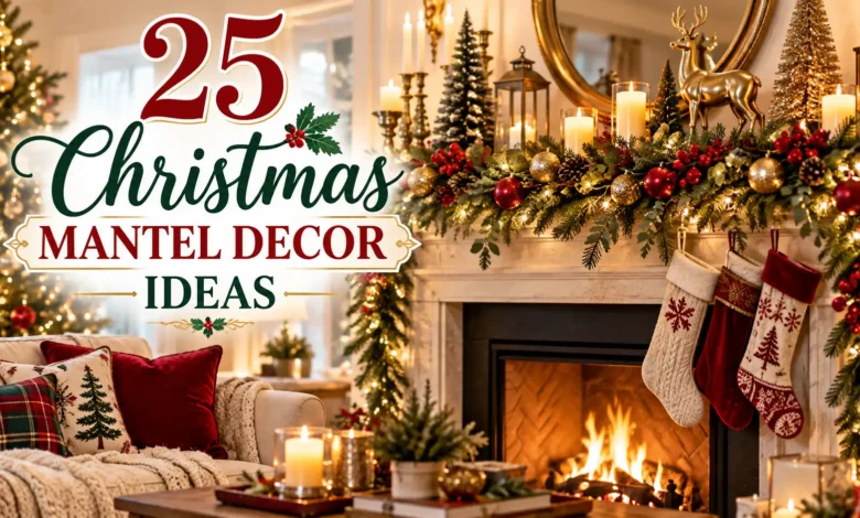 25 Christmas Mantel Decor Ideas