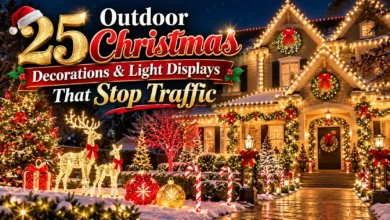 25 Outdoor Christmas Decorations & Light Displays That Stop Traffic