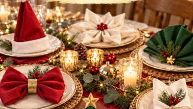 7 Christmas Napkin Folding Ideas That Make Everyday Plates Feel Festive