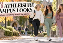 13 Athleisure Campus Looks: Leggings, Matching Sets & Sneakers