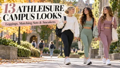 13 Athleisure Campus Looks: Leggings, Matching Sets & Sneakers