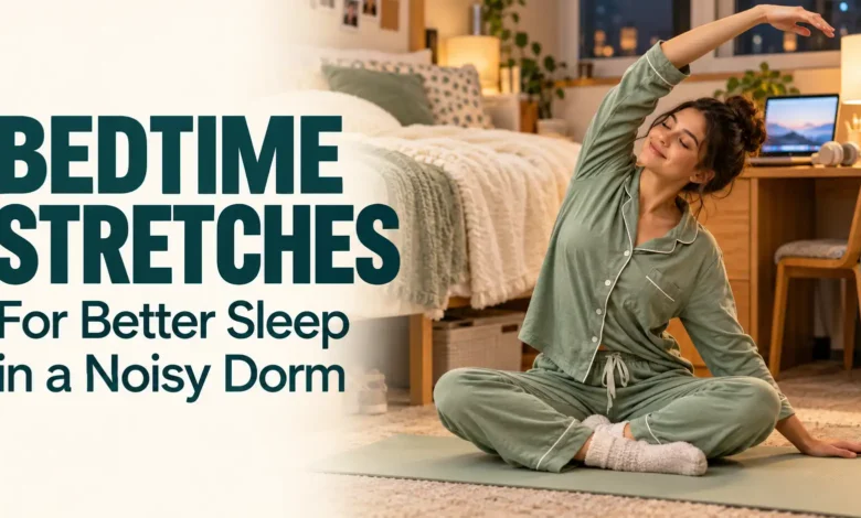 Bedtime Stretches for Better Sleep in a Noisy Dorm