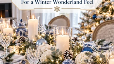15 Blue and White Christmas Table Decor Ideas for a Winter Wonderland Feel