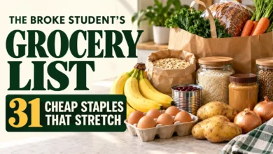 The Broke Student’s Grocery List: 31 Cheap Staples That Stretch The Broke Student’s Grocery List: 31 Cheap Staples That Stretch