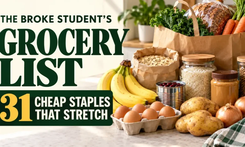 The Broke Student’s Grocery List: 31 Cheap Staples That Stretch The Broke Student’s Grocery List: 31 Cheap Staples That Stretch