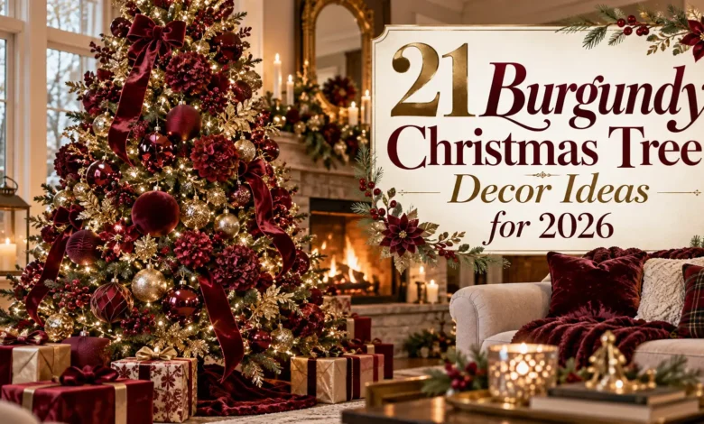 21 Burgundy Christmas Tree Decor Ideas for 2026