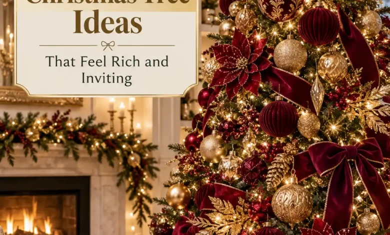 21 Burgundy and Gold Christmas Tree Ideas That Feel Rich and Inviting