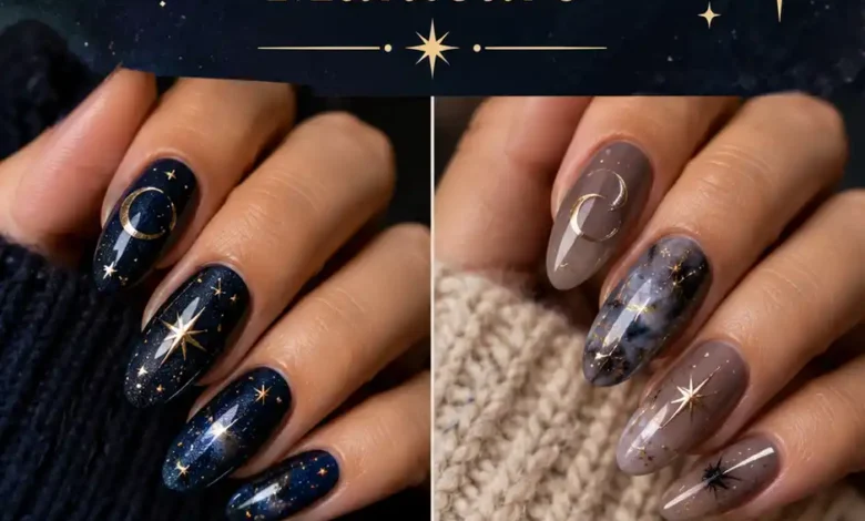 19 Celestial November Nail Designs for a Starry, Moody Manicure