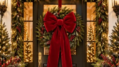Christmas Front Door Decor: How One Oversized Bow Can Transform Your Entrance