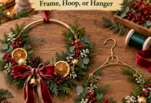 11 DIY Christmas Wreaths You Can Make From a Frame, Hoop, or Hanger