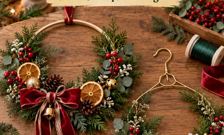11 DIY Christmas Wreaths You Can Make From a Frame, Hoop, or Hanger