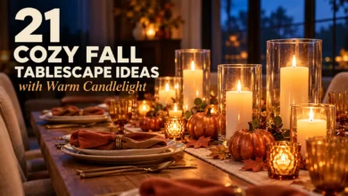 21 Cozy Fall Tablescape Ideas with Warm Candlelight