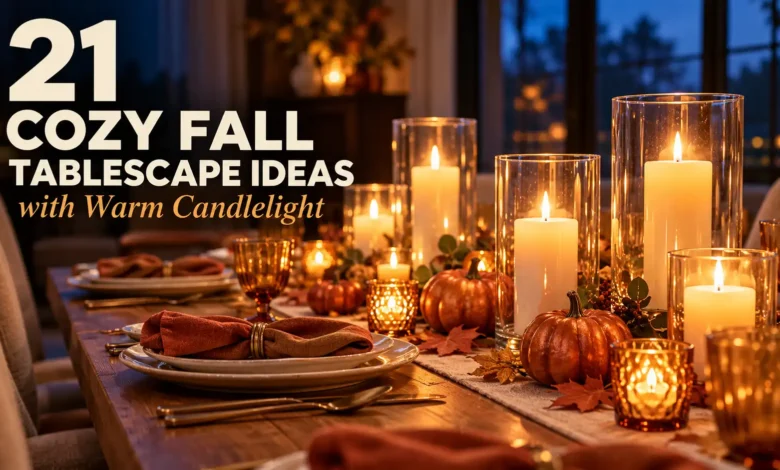 21 Cozy Fall Tablescape Ideas with Warm Candlelight
