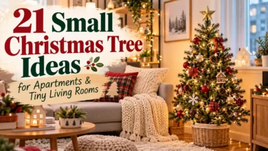 21 Small Christmas Tree Ideas for Apartments & Tiny Living Rooms