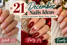 21 December Nails Ideas Sorted by Occasion: Work, Party, Family