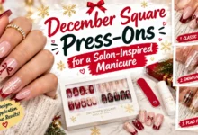 December Square Press-Ons for a Salon-Inspired Manicure