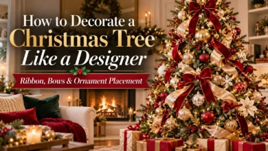 How to Decorate a Christmas Tree Like a Designer: Ribbon, Bows & Ornament Placement How to Decorate a Christmas Tree Like a Designer: Ribbon, Bows & Ornament Placement