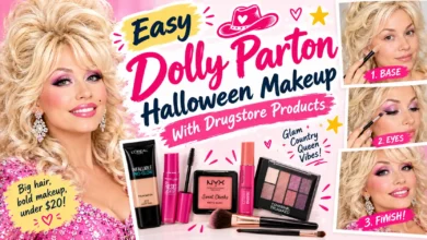 Easy Dolly Parton Halloween Makeup With Drugstore Products