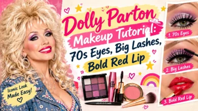 Dolly Parton Makeup Tutorial: 70s Eyes, Big Lashes, Bold Red Lip