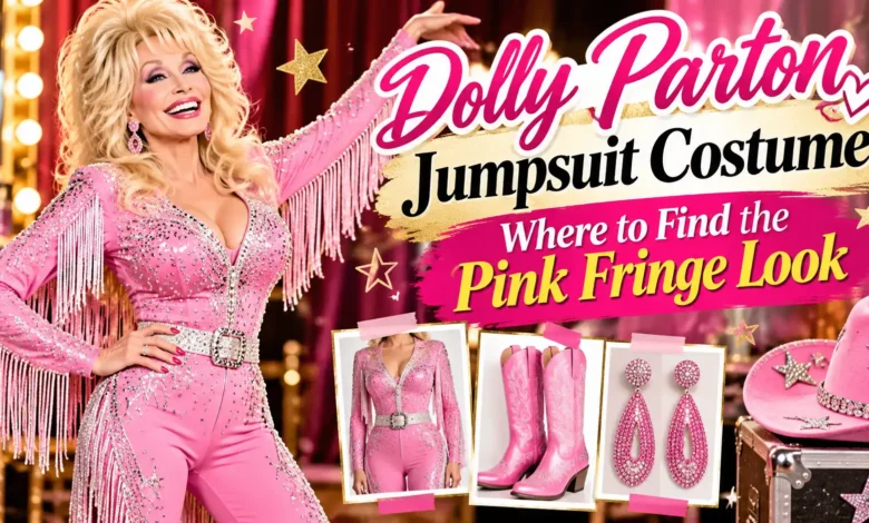 Dolly Parton Jumpsuit Costume: Where to Find the Pink Fringe Look