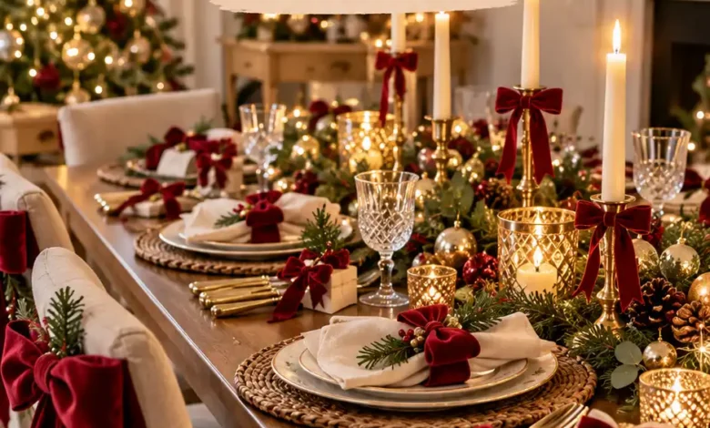 Christmas Table Decor With Bows: 15 Small Touches That Change the Whole Look