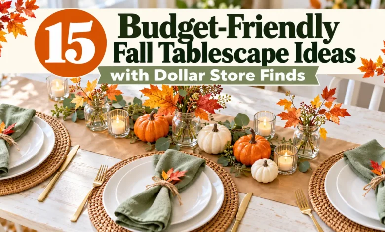 15 Budget-Friendly Fall Tablescape Ideas with Dollar Store Finds