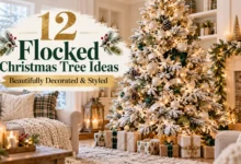 12 Flocked Christmas Tree Ideas: Beautifully Decorated & Styled