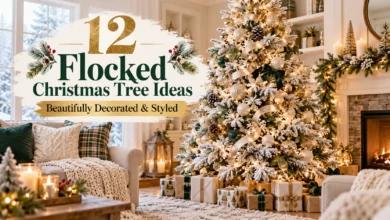 12 Flocked Christmas Tree Ideas: Beautifully Decorated & Styled