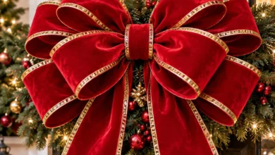 How to Make a Giant Christmas Bow That Holds Its Shape