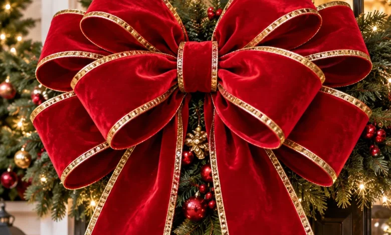 How to Make a Giant Christmas Bow That Holds Its Shape