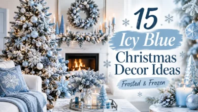 15 Icy Blue Christmas Decor Ideas: Frosted & Frozen