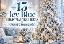 15 Icy Blue Christmas Tree Ideas: Frosted & Frozen Looks