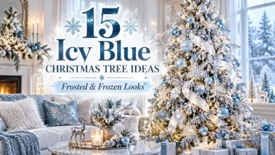 15 Icy Blue Christmas Tree Ideas: Frosted & Frozen Looks 15 Icy Blue Christmas Tree Ideas: Frosted & Frozen Looks