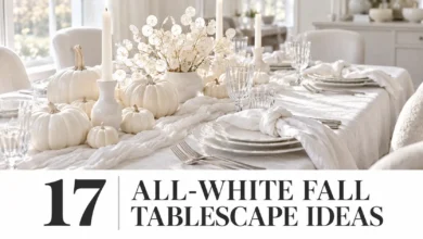 17 All-White Fall Tablescape Ideas