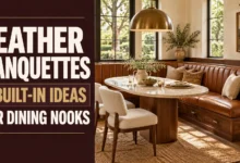 Leather Banquette Seating: 9 Built-In Ideas for Dining Nooks