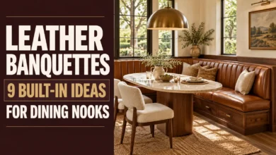 Leather Banquette Seating: 9 Built-In Ideas for Dining Nooks