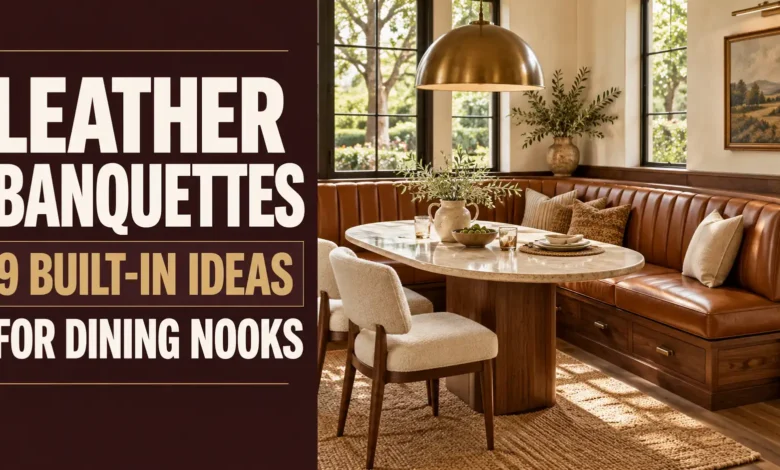 Leather Banquette Seating: 9 Built-In Ideas for Dining Nooks