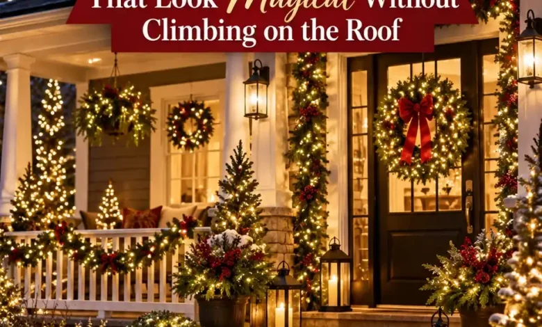 15 Outdoor Christmas Lighting Ideas That Look Magical Without Climbing on the Roof